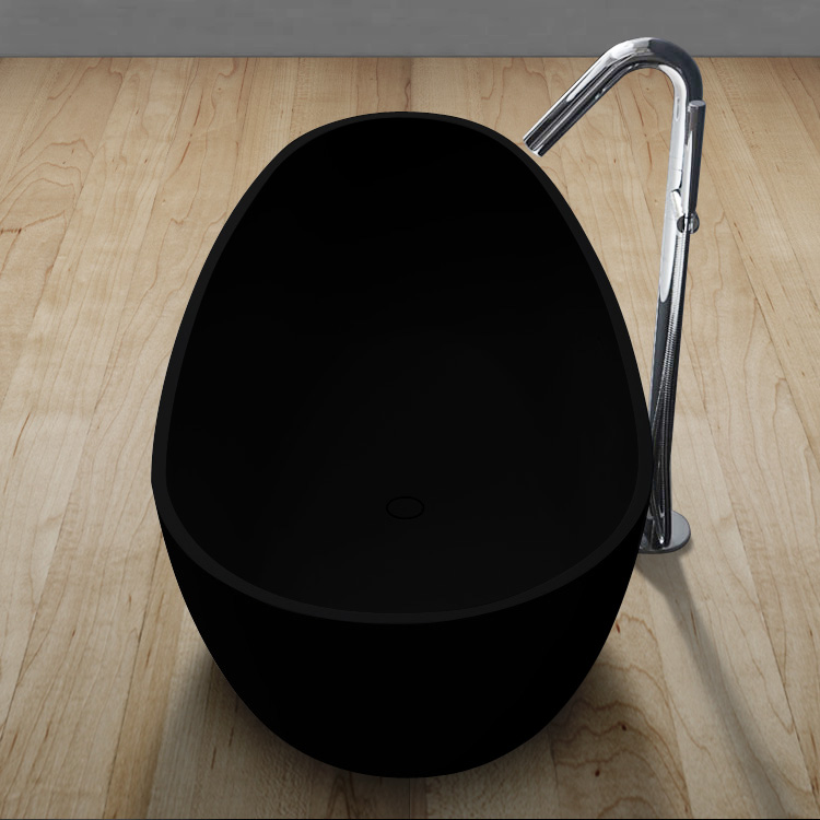 StoneArt Badewanne freistehend BS-505 schwarz 171x85 matt