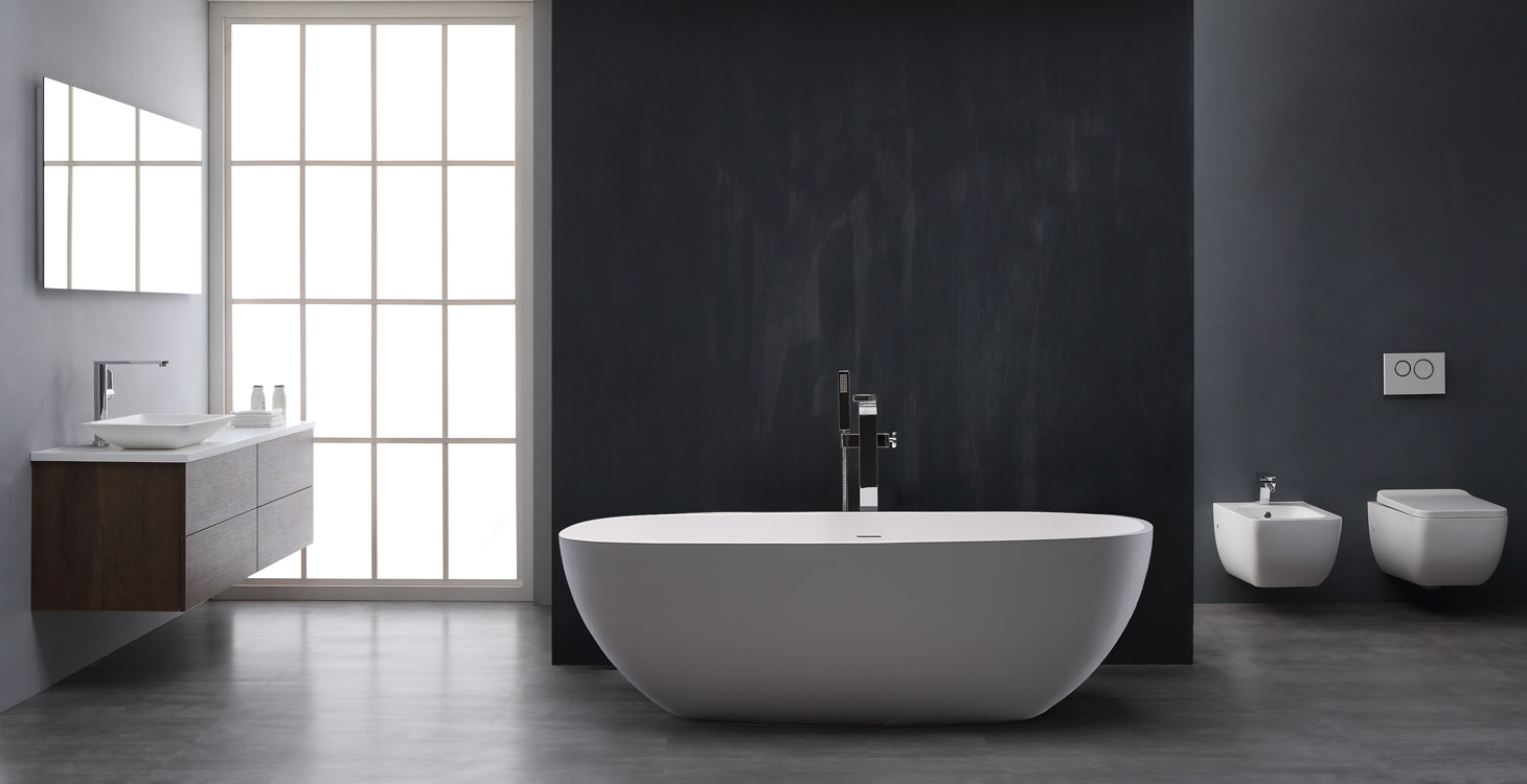 StoneArt Badewanne freistehend BS-552 weiß 177x88 matt