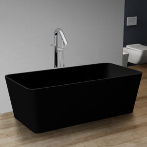 StoneArt Badewanne freistehend BS-551 schwarz 170x80 matt