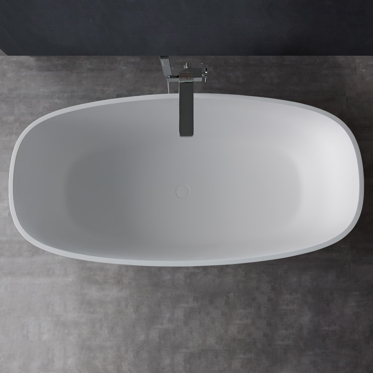 StoneArt Badewanne freistehend BS-552 weiß 177x88 matt