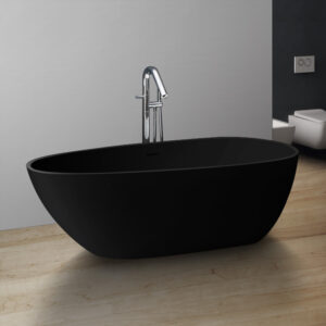 StoneArt Badewanne freistehend BS-505 schwarz 171x85 matt
