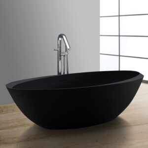 StoneArt Badewanne freistehend BS-531 schwarz 190x100 matt