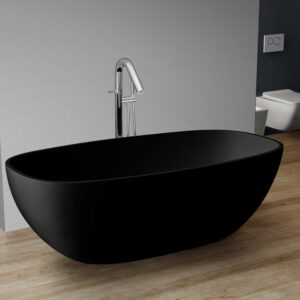 StoneArt Badewanne freistehend BS-552 schwarz 177x88 matt