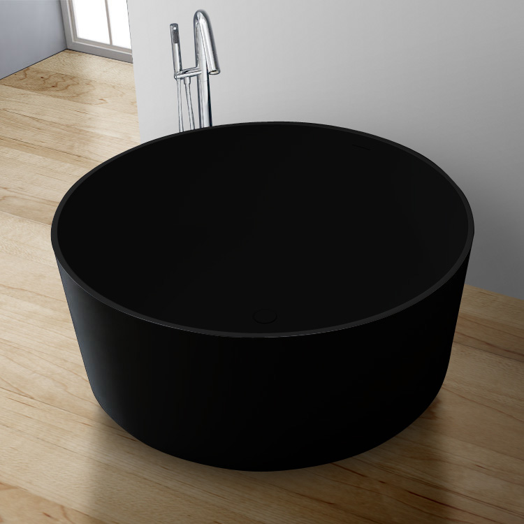 StoneArt Badewanne freistehend BS-507 schwarz 150x150 matt