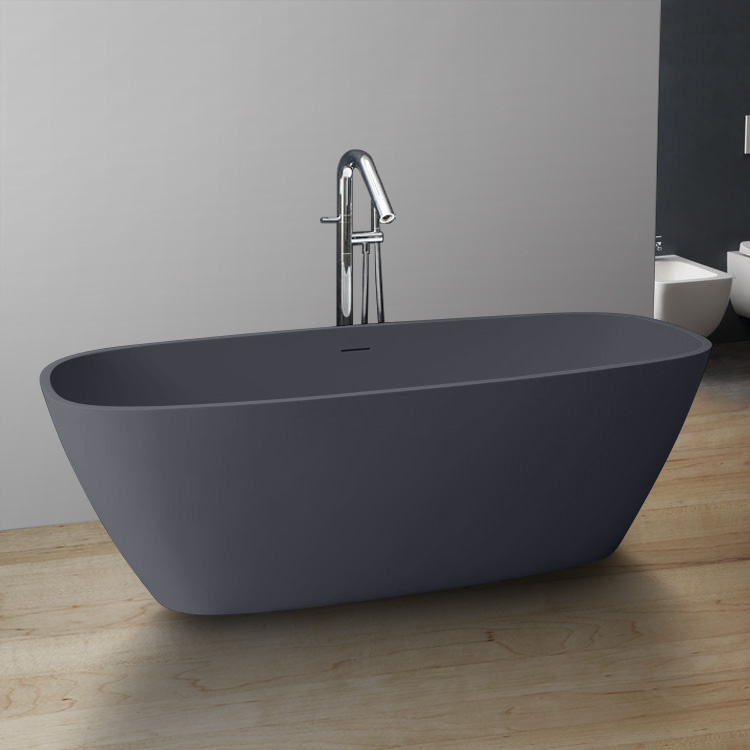 StoneArt Badewanne freistehend BS-528 beton-grau 175x75 matt