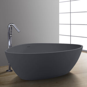 StoneArt Badewanne freistehend BS-533 beton-grau 180x140 matt