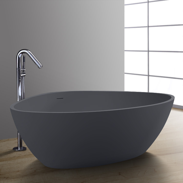 StoneArt Badewanne freistehend BS-533 beton-grau 180x140 matt