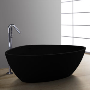 StoneArt Badewanne freistehend BS-533 schwarz 180x140 matt