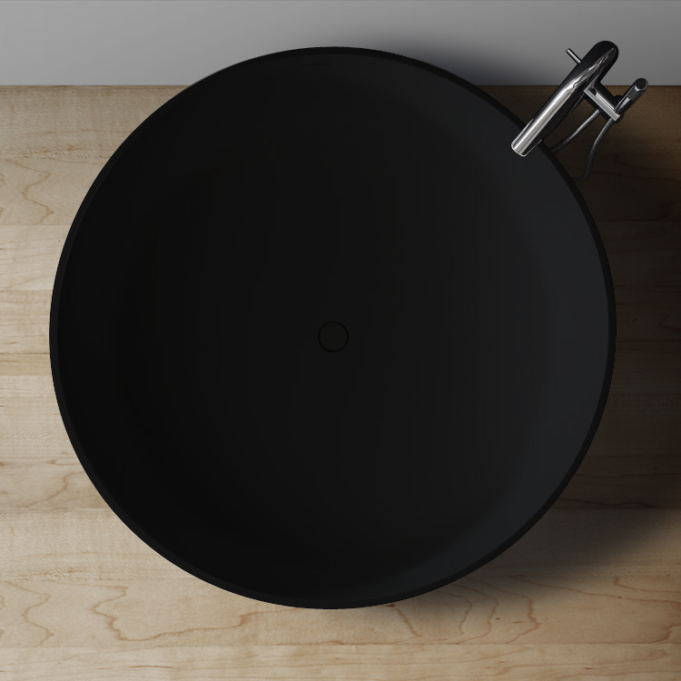 StoneArt Badewanne freistehend BS-507 schwarz 150x150 matt