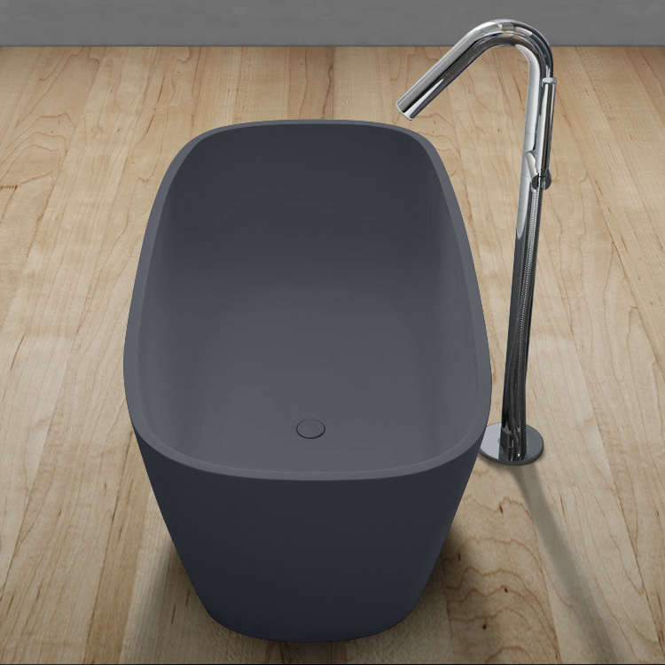 StoneArt Badewanne freistehend BS-528 beton-grau 175x75 matt