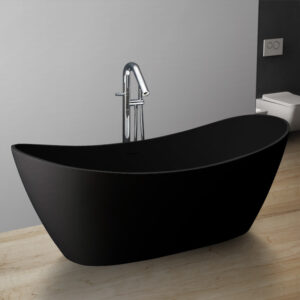 StoneArt Badewanne freistehend BS-526 schwarz 185x79 matt