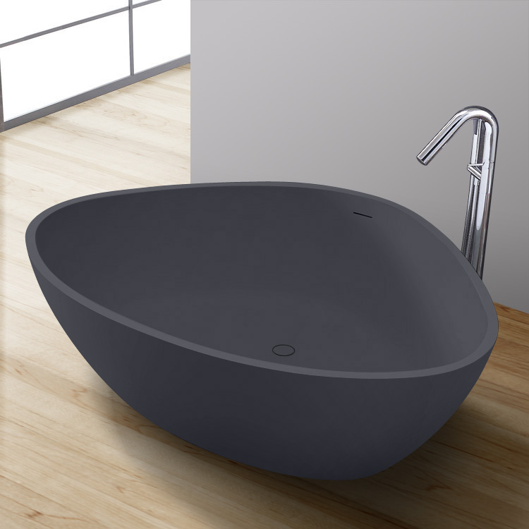 StoneArt Badewanne freistehend BS-533 beton-grau 180x140 matt