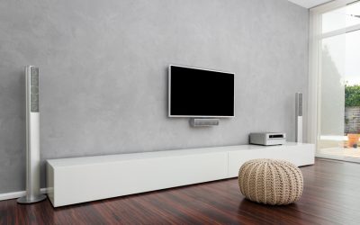 Modern Living Room Interior with Home-Entertainment